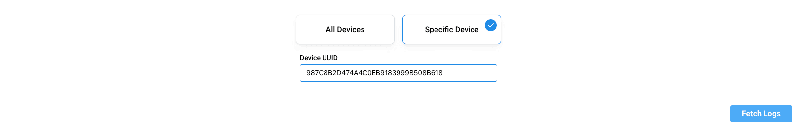 LogDrop Panel - Fetch Logs (Single Device)