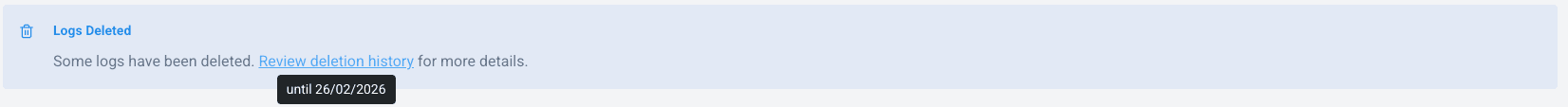 LogDrop Panel - Logs Deleted Information