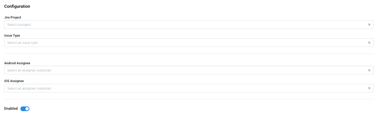 LogDrop Panel - Project Config Jira Automation
